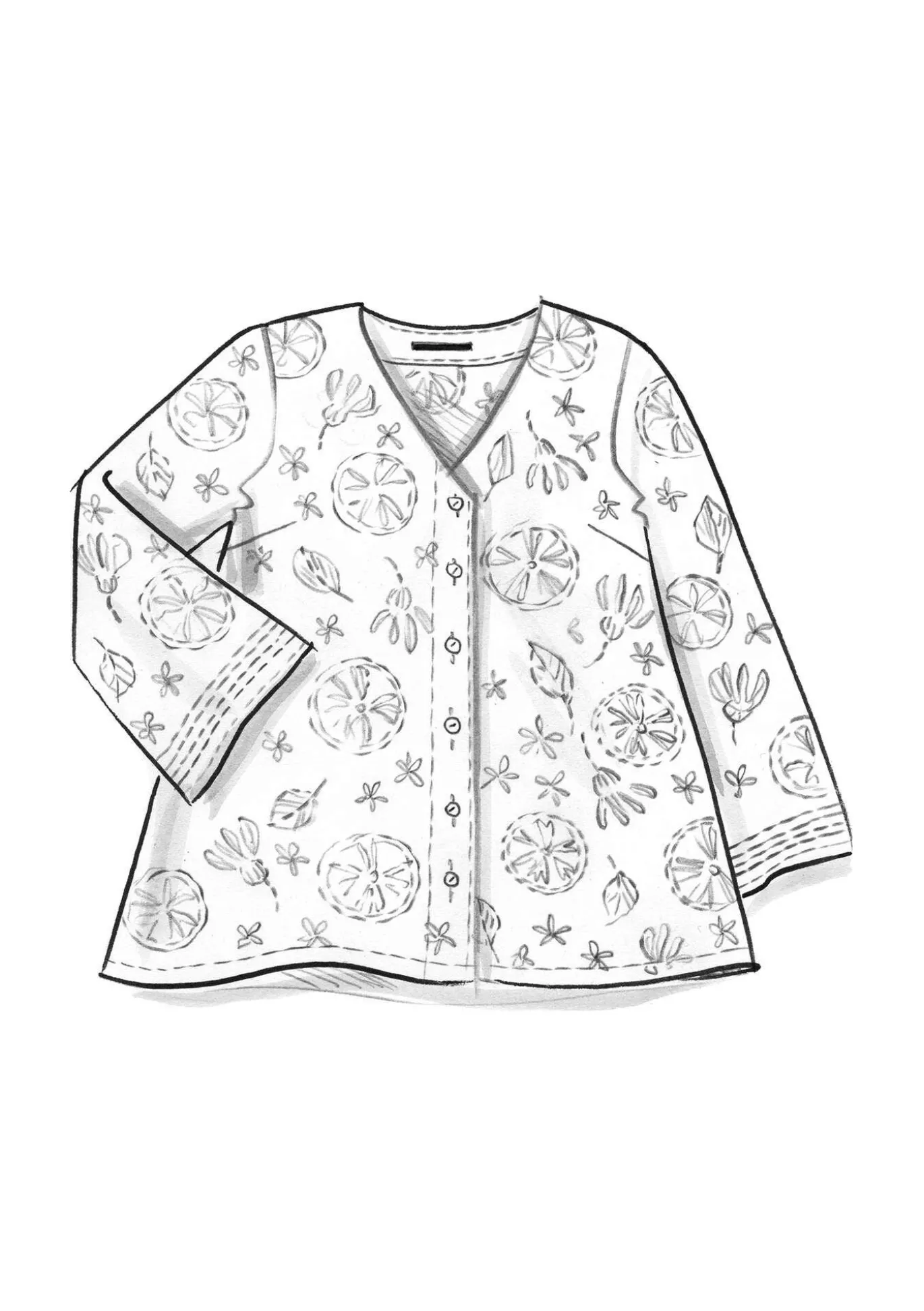 Blus "Clementine" i ekologisk bomull
