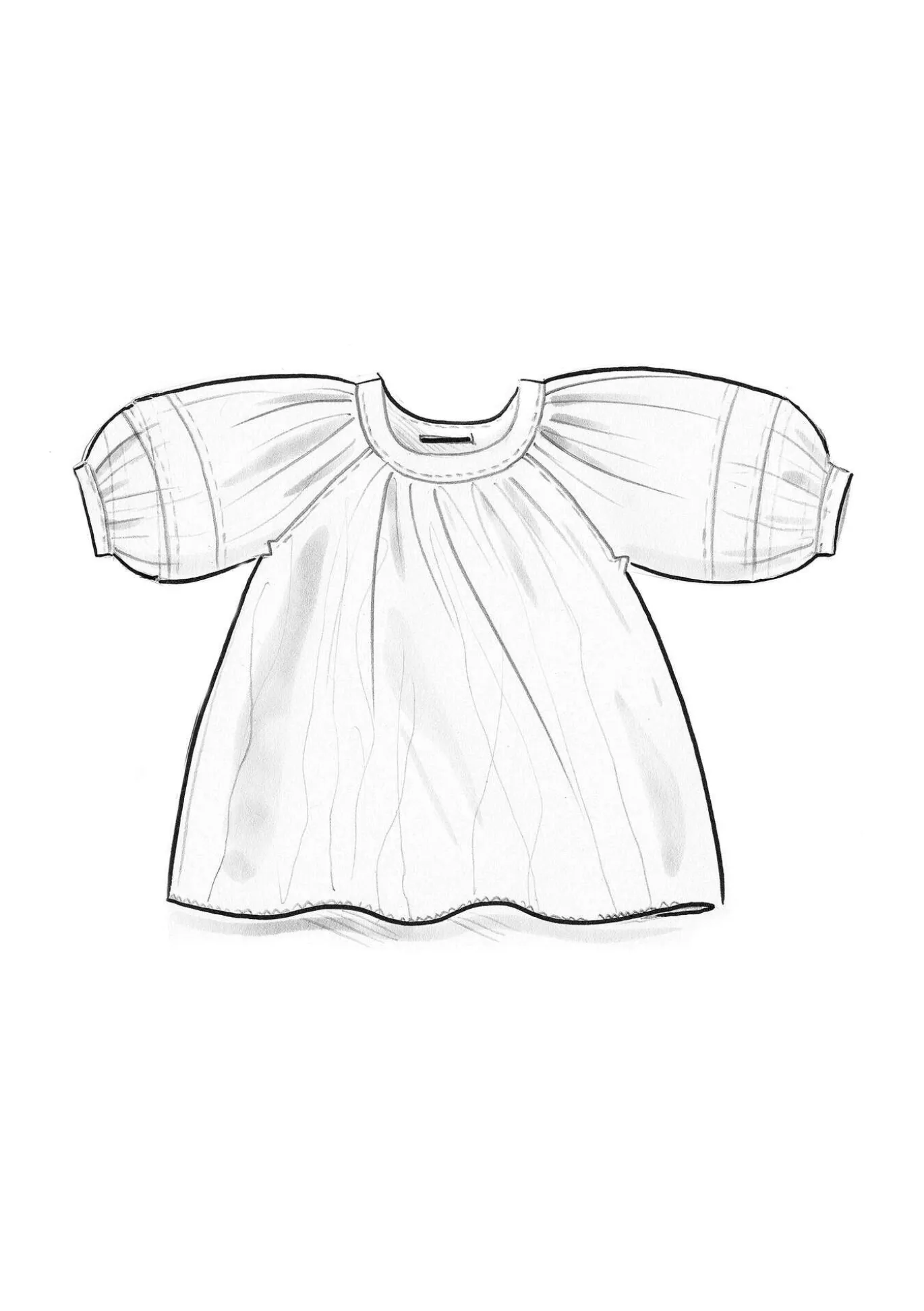 Blus i bomull/siden